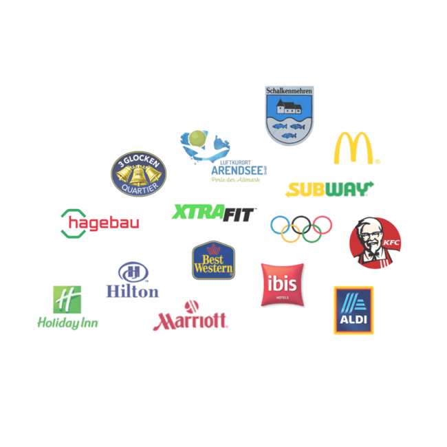 Logos einiger Kunden von Avantpark